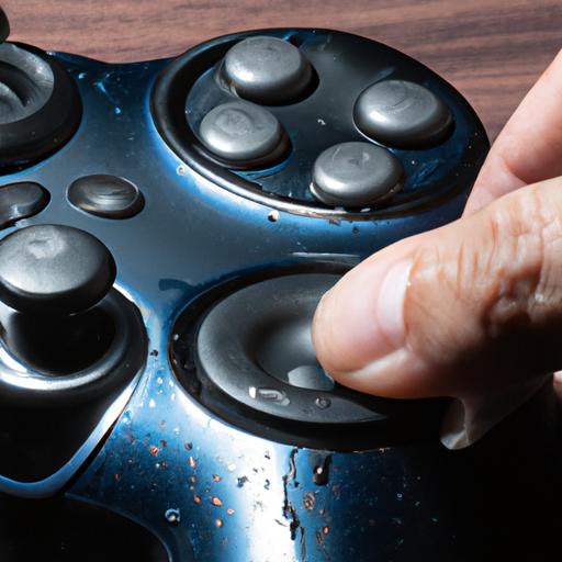 Taking matters into their own hands, a gamer meticulously cleans the buttons of their PS5 controller for optimal performance.