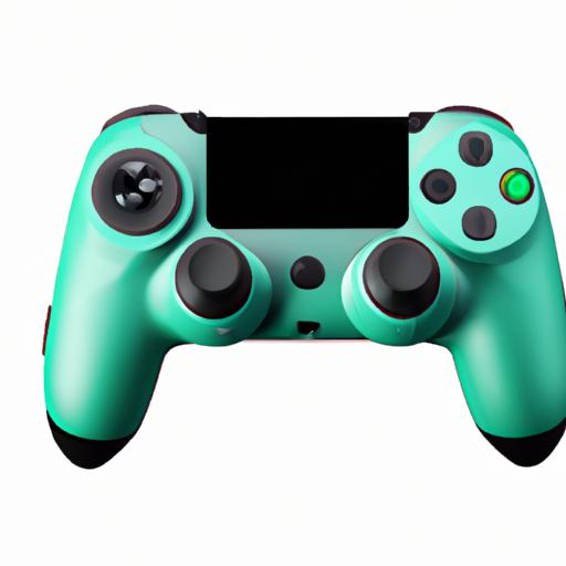 Experience the ultimate gaming control with the sleek green PS5 controller.