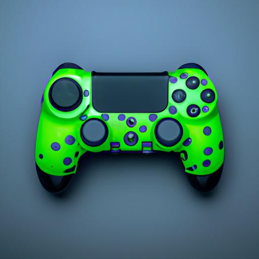 Elevate your gaming setup with the striking green PS5 controller.
